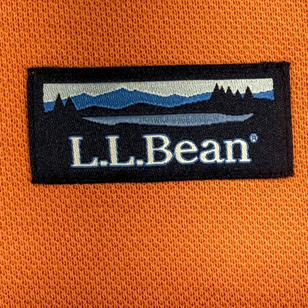 L.L.Bean Comfort Stretch Performance Pique 1/4 Zip Pullover Mens 3XL Orange NEW